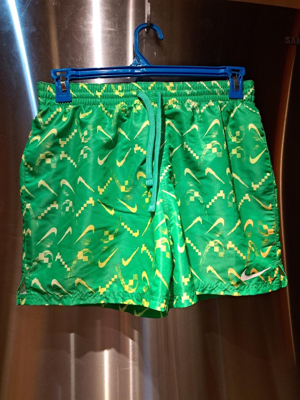 Nike Green Pixel Print Swim Shorts